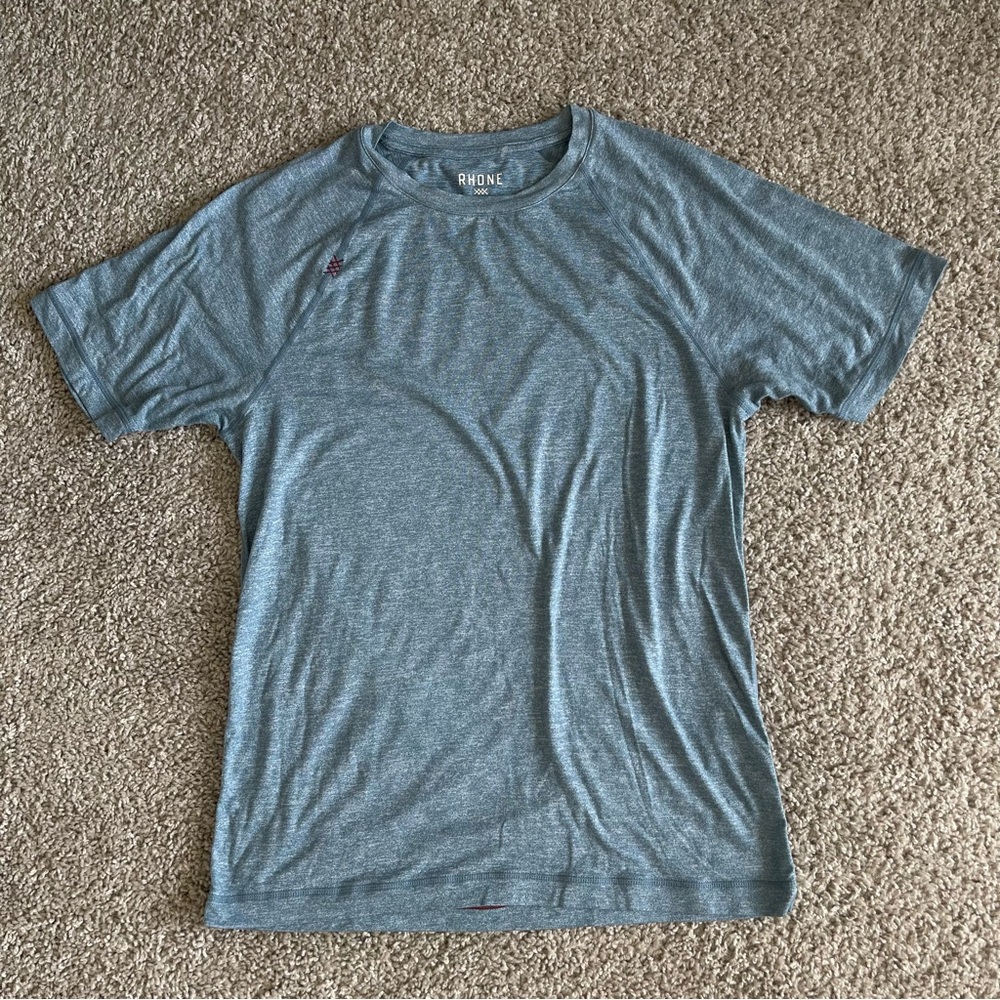 RHONE Heather Stretch Short Sleeve Crew Neck Tee T Shirt